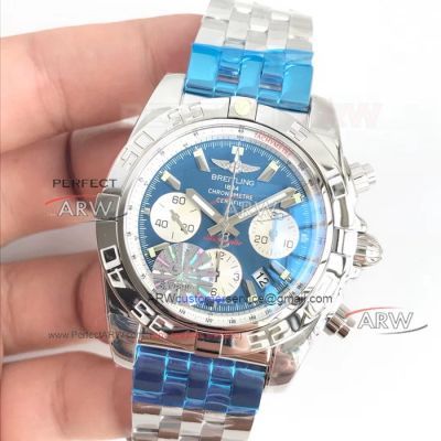 Perfect Replica Breitling Pilot Blue Chronograph Dial 44mm Automatic Watch 